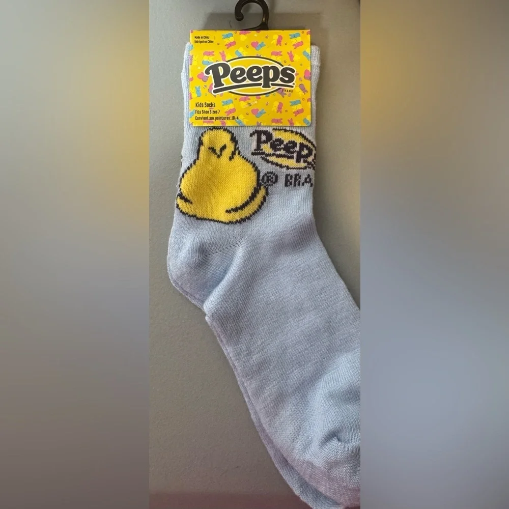 Peeps Kids Socks - Yellow and Gray